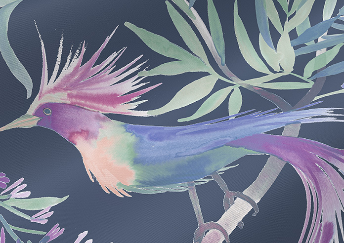 Birds of Paradise, Navy - Twist&Fit Roller Blind - Image 4